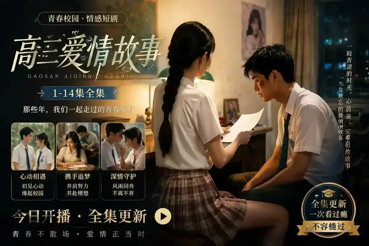 爆款AI校园短剧《B中爱情故事》误会篇高清观看-AI短剧天花板每集戳心-4KHDR画质完整版-百度网盘在线秒存《B中爱情故事》资源下载