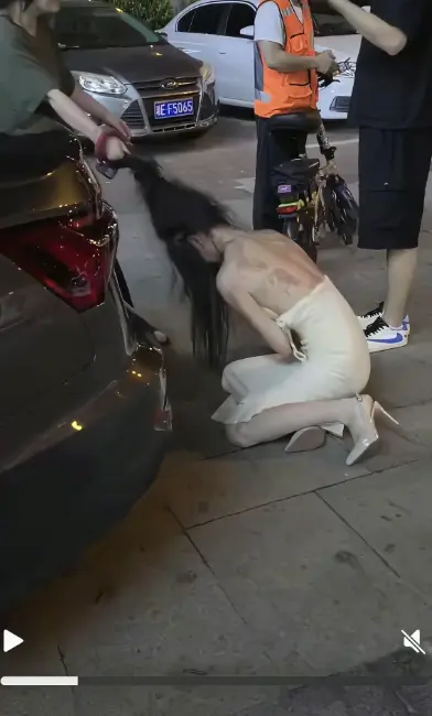《白裙女子被抓头发跳河》事件-白裙女子被揪头发跳河一分钟到十分钟全记录-湘E车牌后续完整版高清免费观看